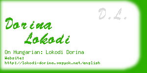 dorina lokodi business card